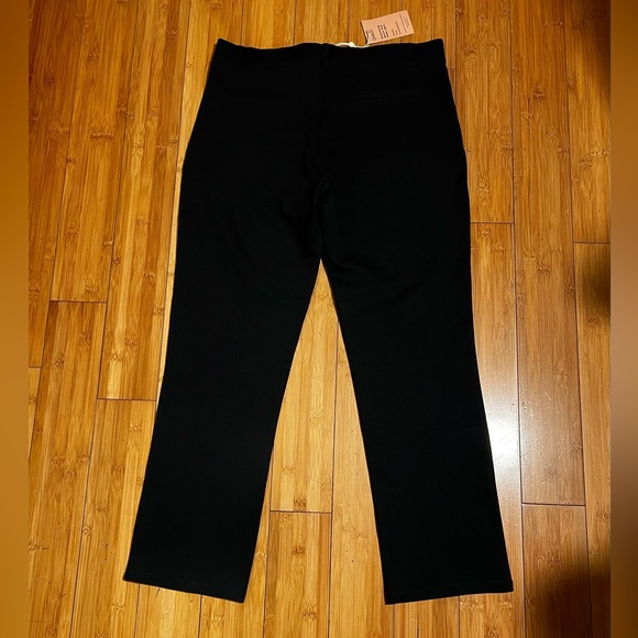 NWT Quince Pull On Ultra-Stretch Ponte Straight Leg Pants Black Size L - Picture 4 of 14